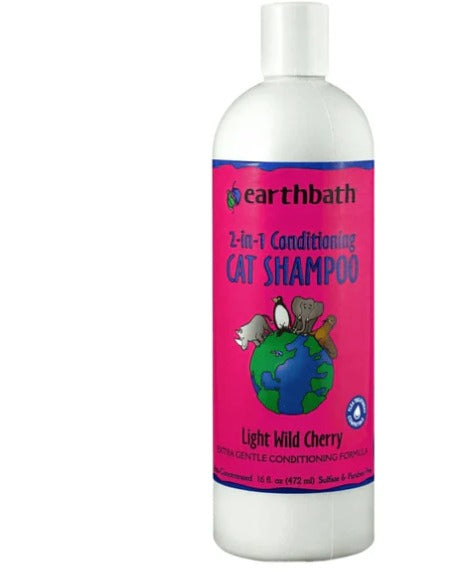 Earthbath 2-in-1 Conditioning Cat Shampoo- Light Wild Cherry 472ml