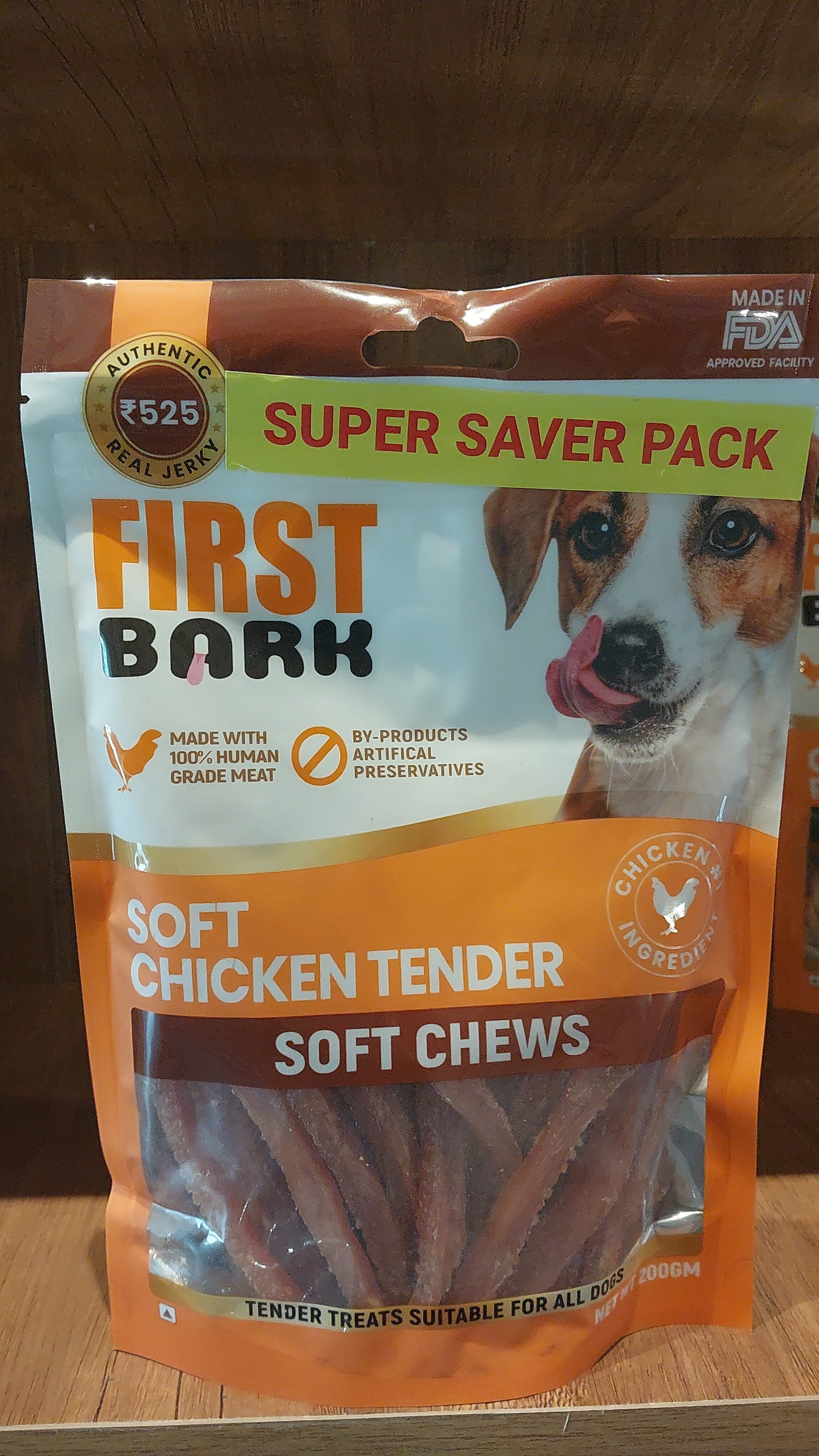 First bark Soft chiken tenders  200gm