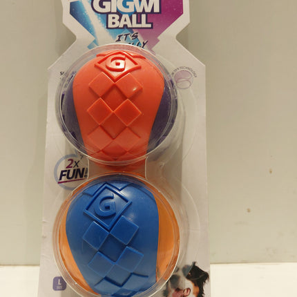 Gigwi GiGwi Ball Assorted 2pk-L