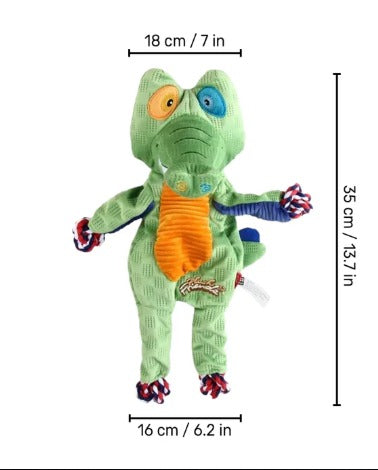 Gigwi GiGwi Plush Friendz Rope Crocodile - M