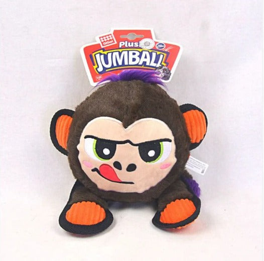 Gigwi GiGwi Plush JUMBALL Brown Monkey-M
