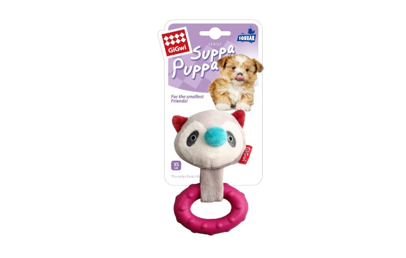 Gigwi GiGwi Suppa Puppa Ring Raccoon-XS