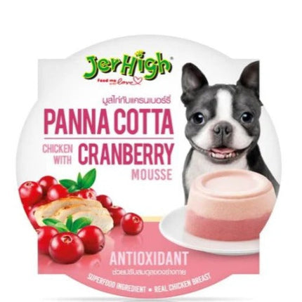 Jerhigh Panna cotta chiken cranberry 70gm