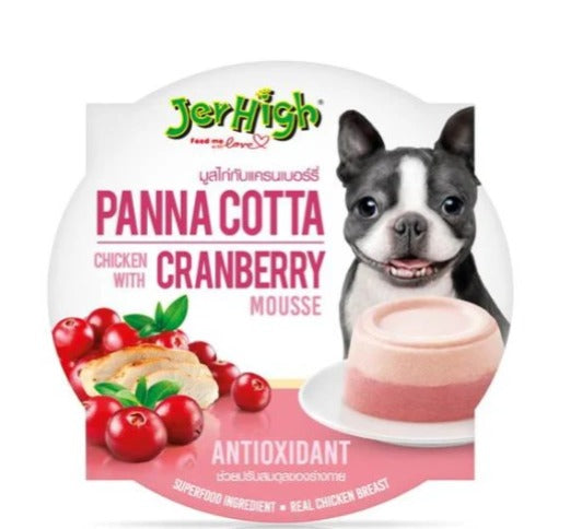 Jerhigh Panna cotta chiken cranberry 70gm