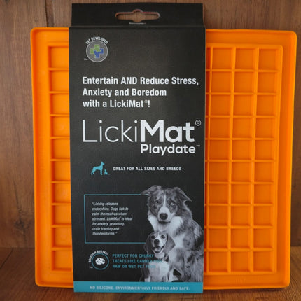 Lickimat Playdate-orange Lick mat