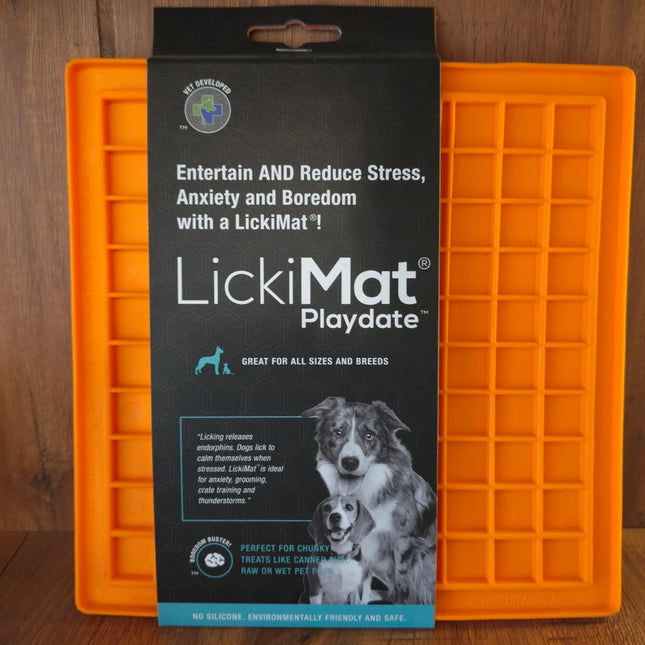 Lickimat Playdate-orange Lick mat