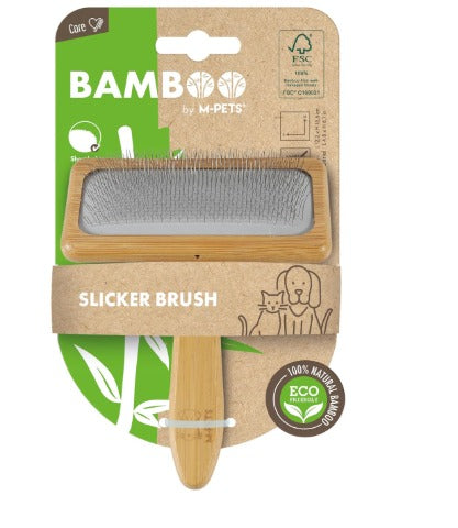 M-Pets Bamboo Slicker Brush L