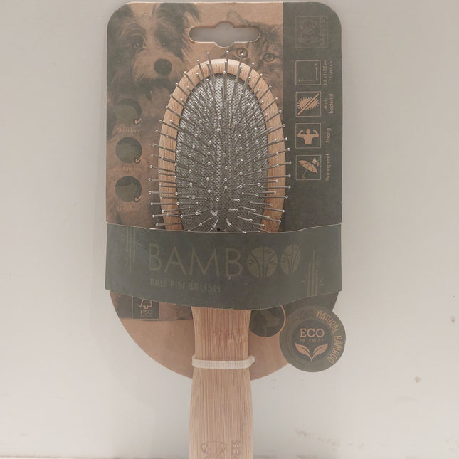 M-Pets Bamboo ball pin brush