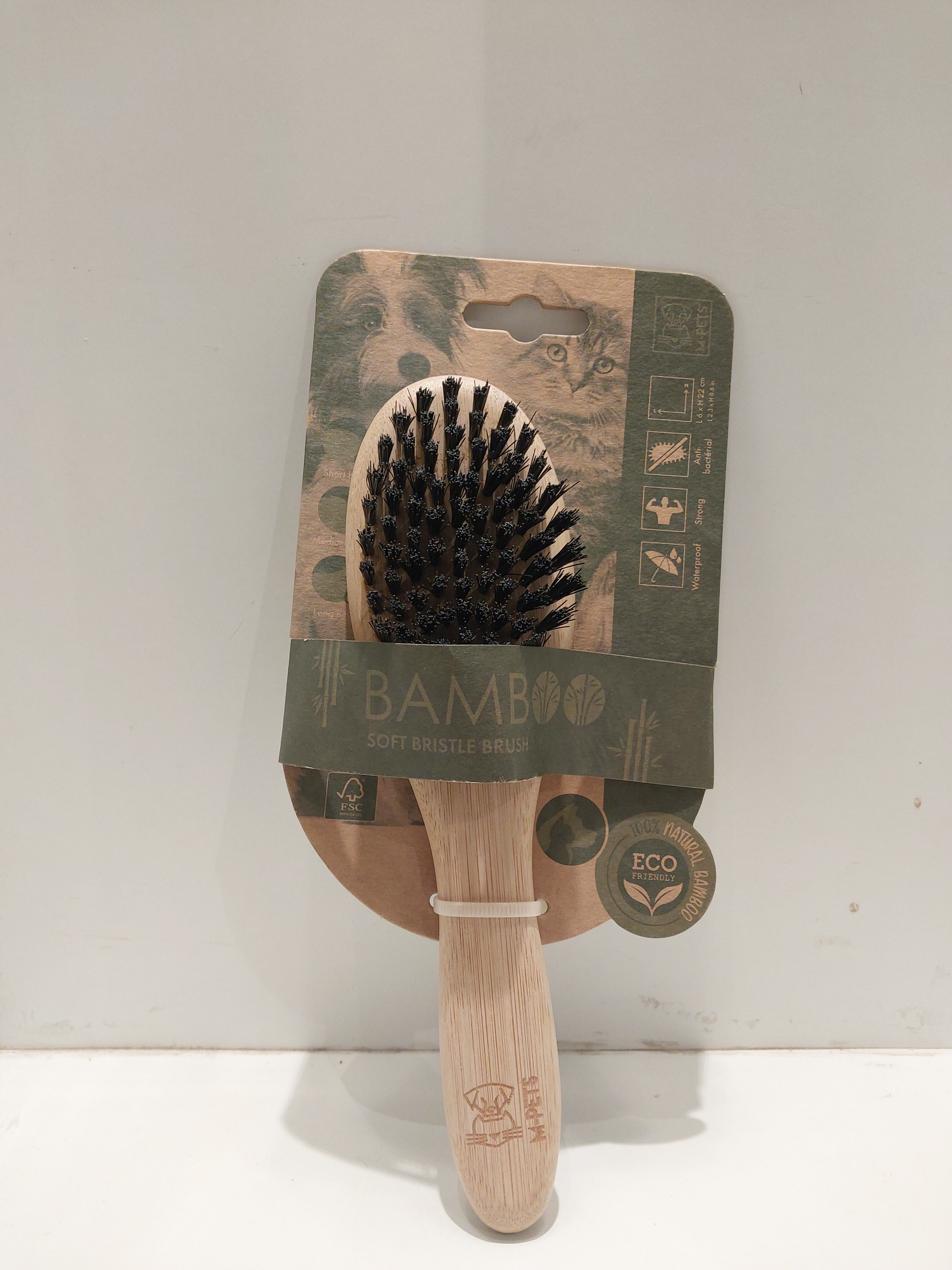 M-Pets Bamboo soft bristle brush
