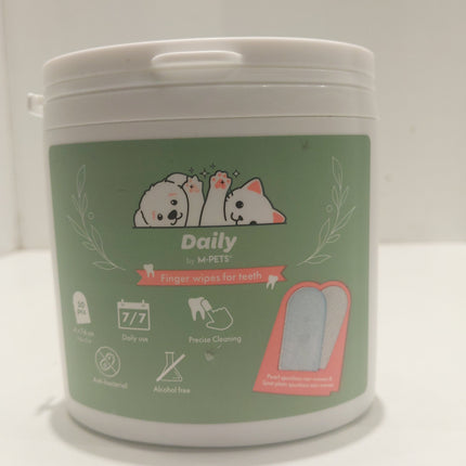 M-Pets Daily teeth finger wipes 50 wipes