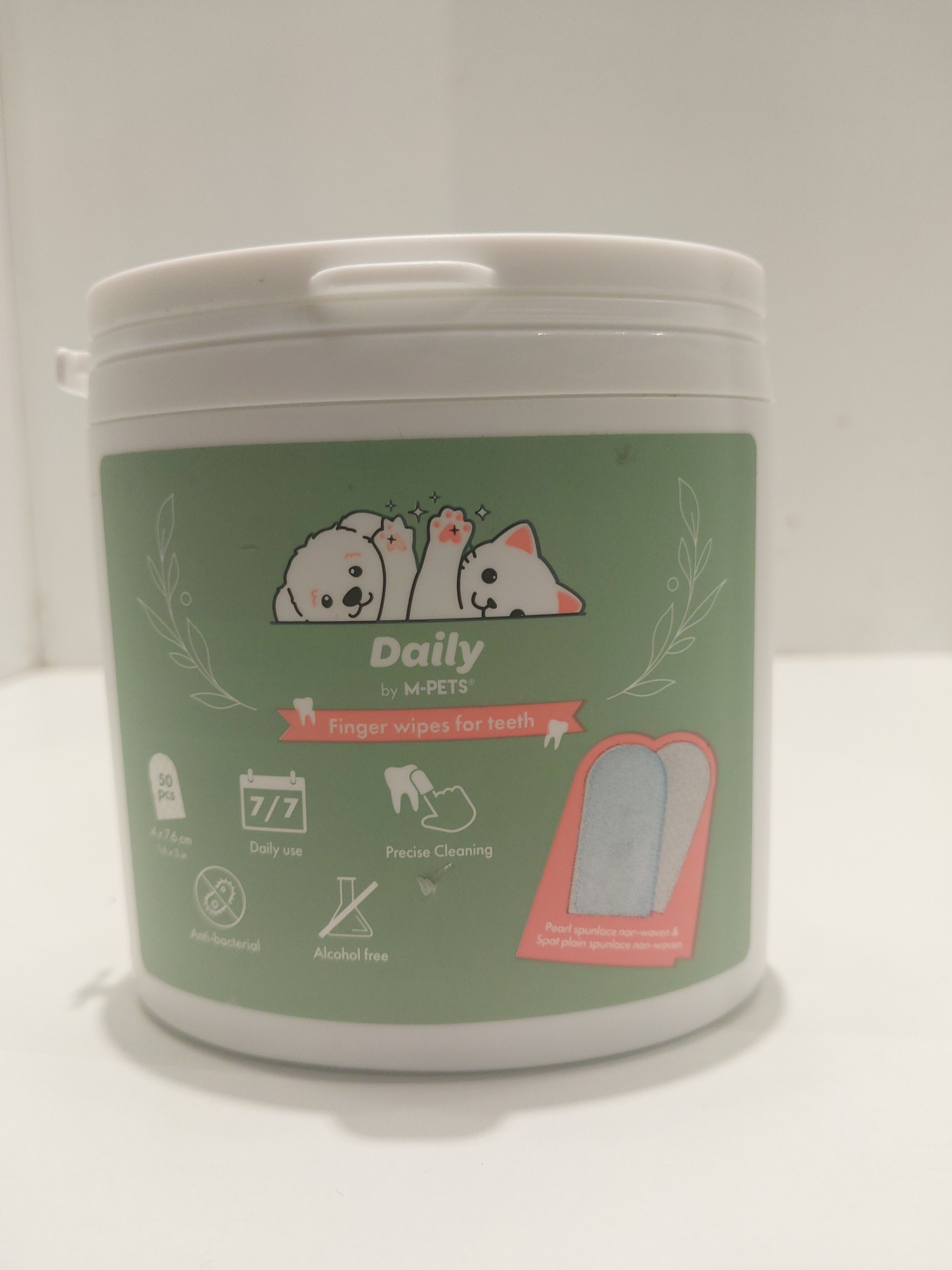 M-Pets Daily teeth finger wipes 50 wipes