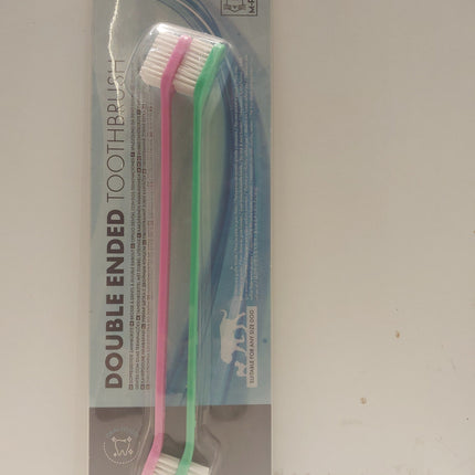 M-Pets Double ended toothbrush set 2pcs