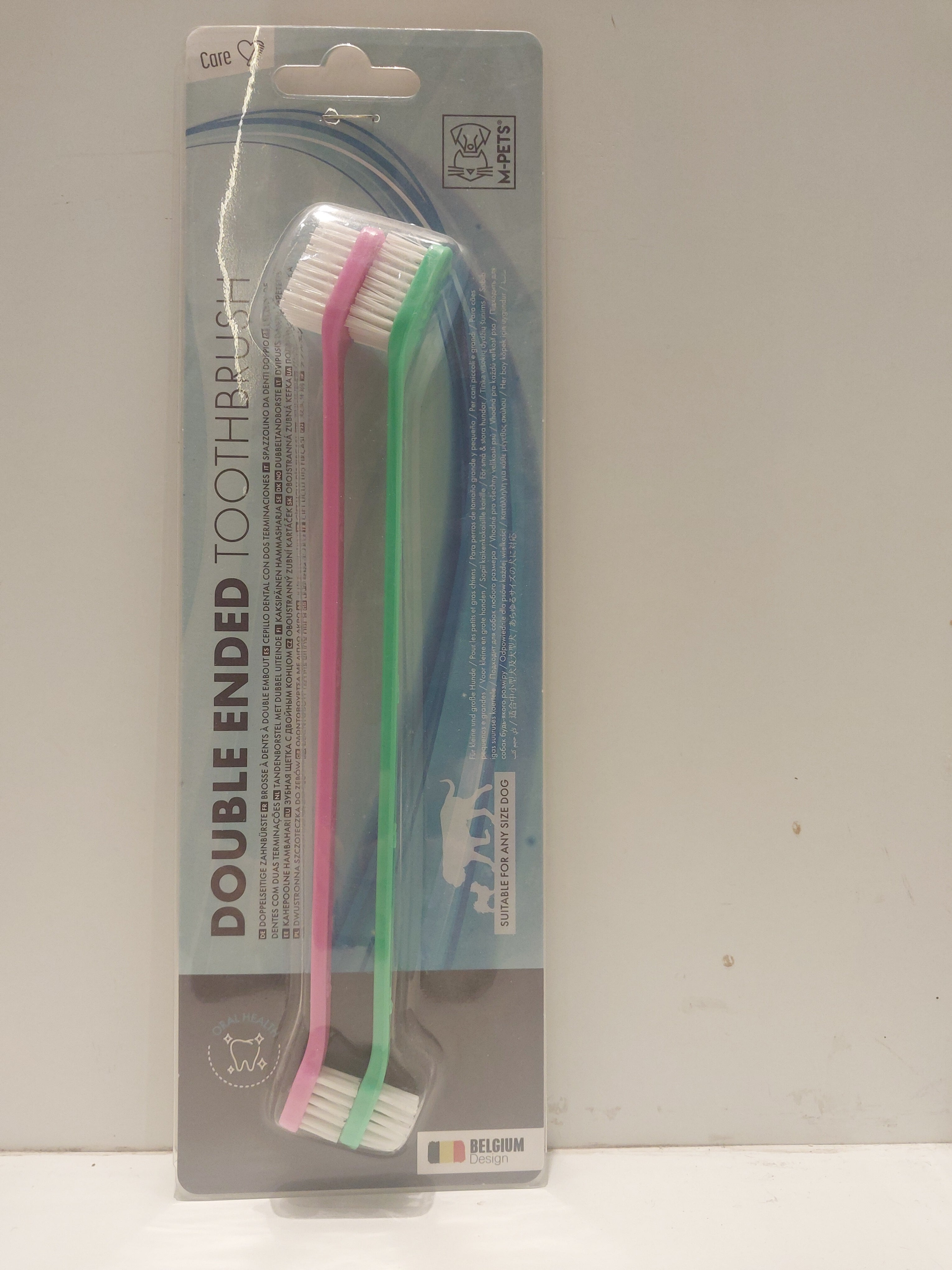 M-Pets Double ended toothbrush set 2pcs