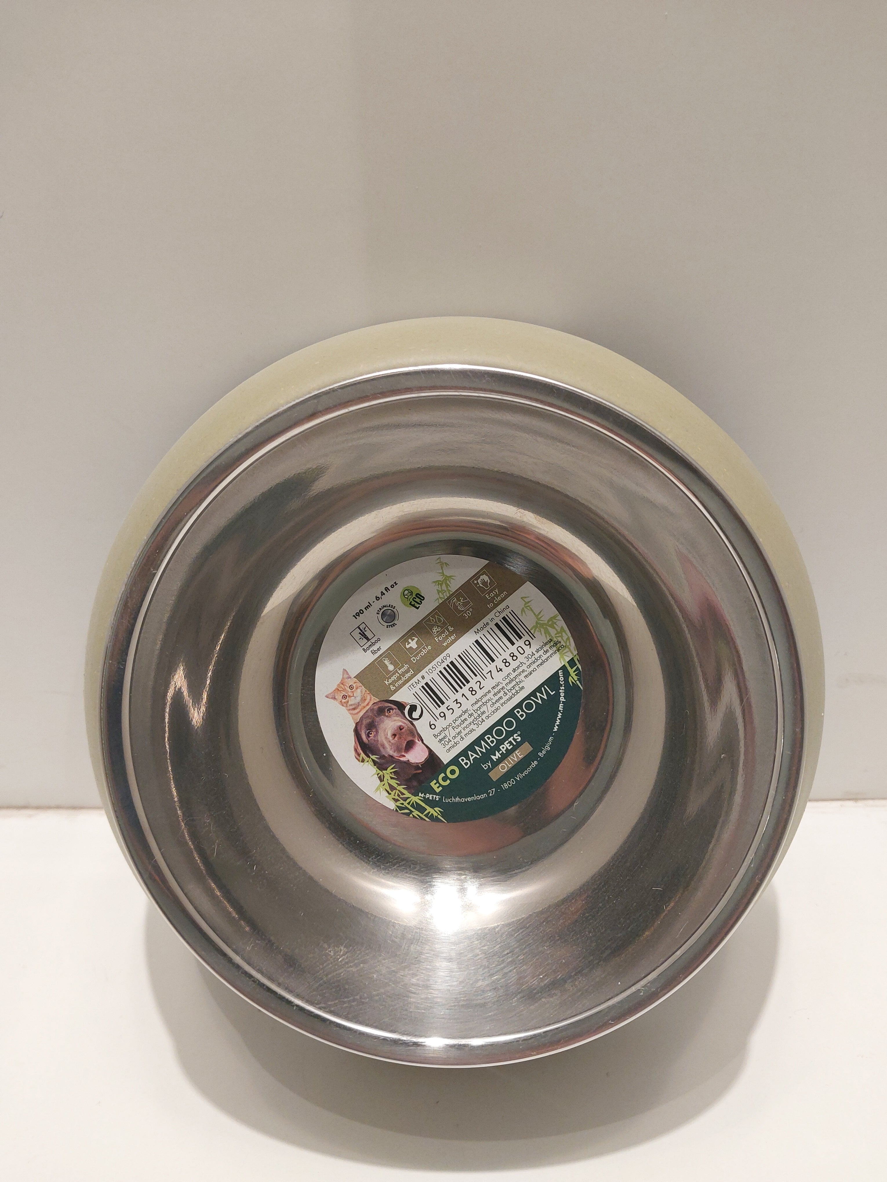 M-Pets Eco bamboo bowl Olive  190ml
