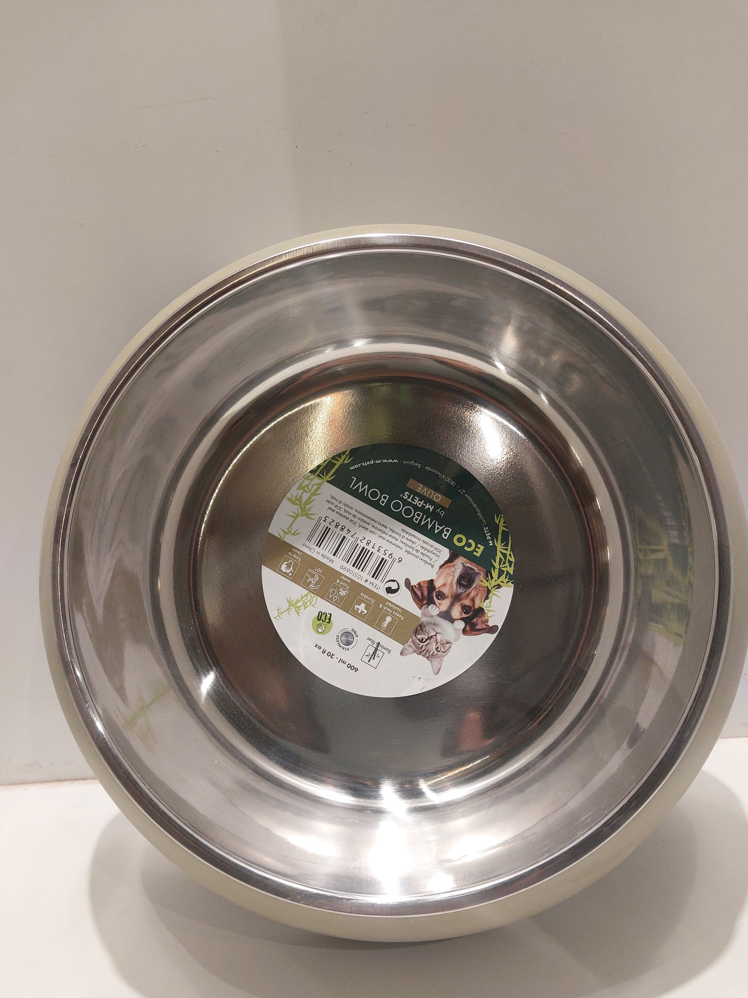 M-Pets Eco bamboo bowl Olive  600ml