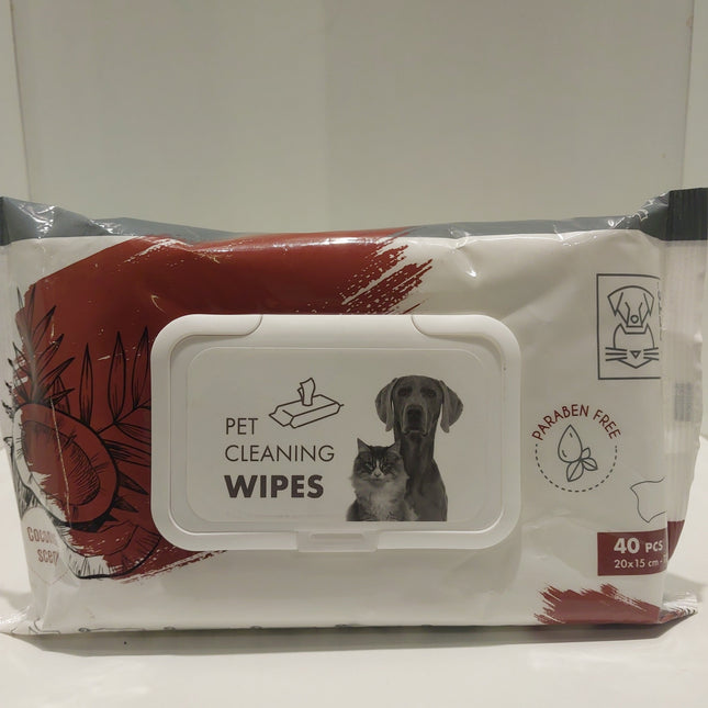M-Pets Pet cleaning wipes coconut 40wipes