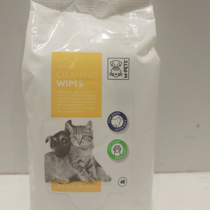 M-Pets Travel wipes for body and paws 40wipes