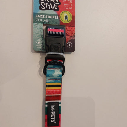 M-Pets Urban style jazz stripes collar L