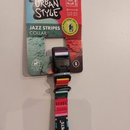 M-Pets Urban style jazz stripes collar S