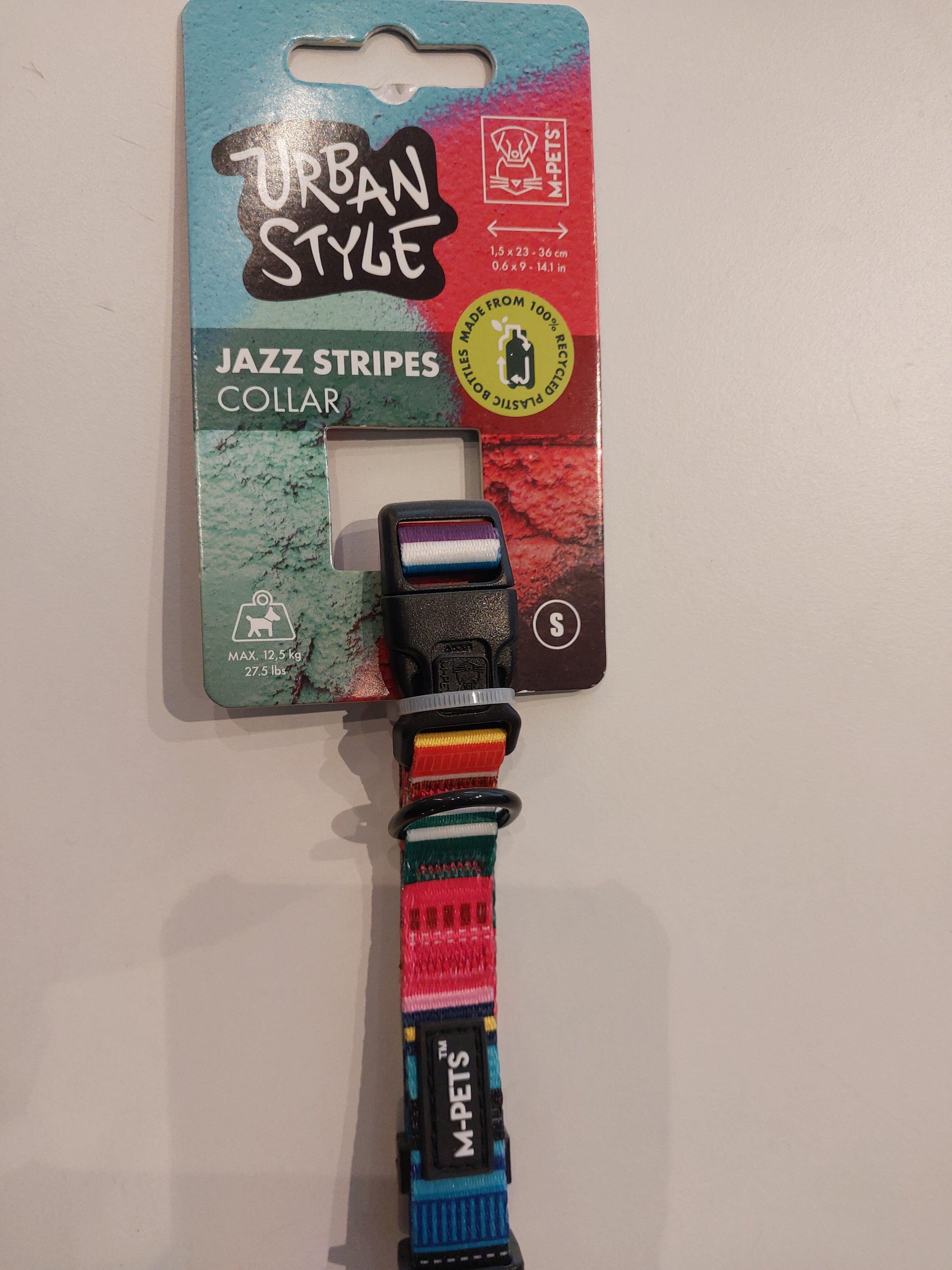 M-Pets Urban style jazz stripes collar S