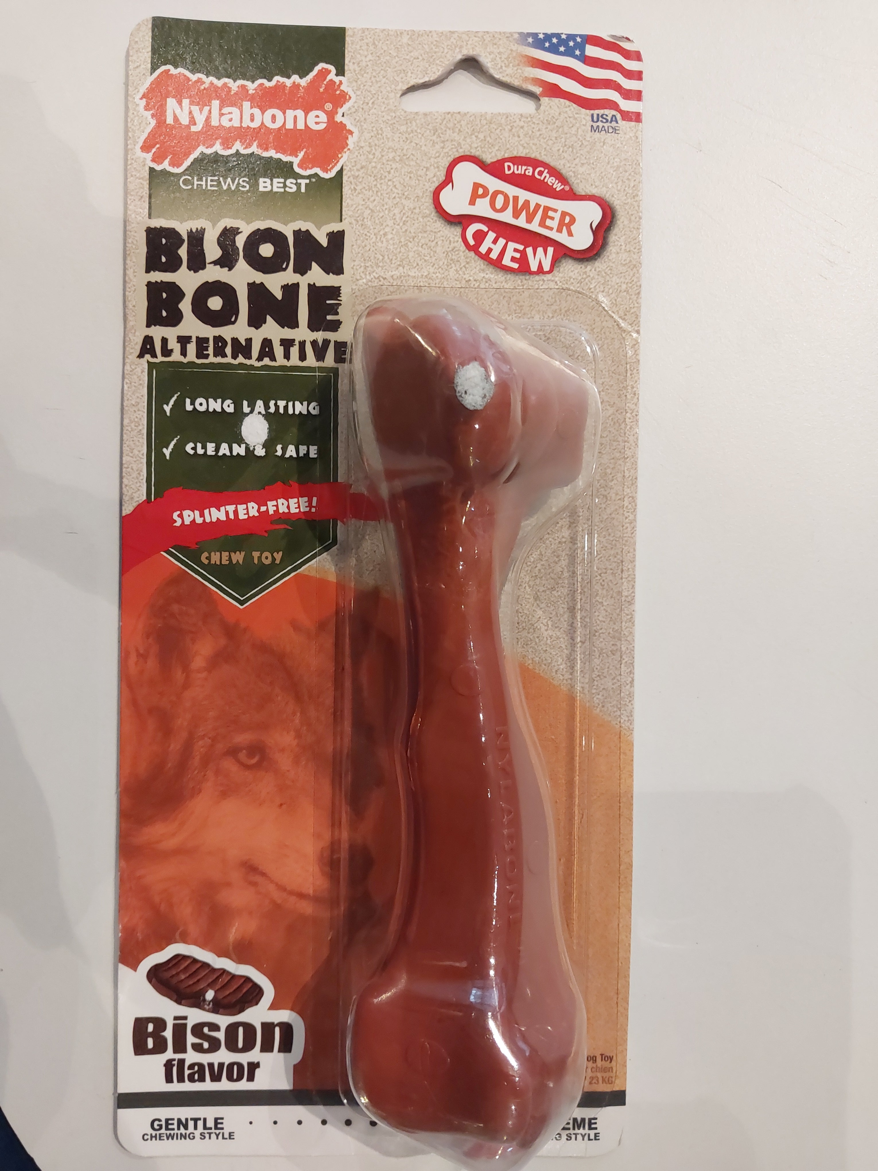 Nylabone Nylabone Power Chew Bison Bone Alternative -L