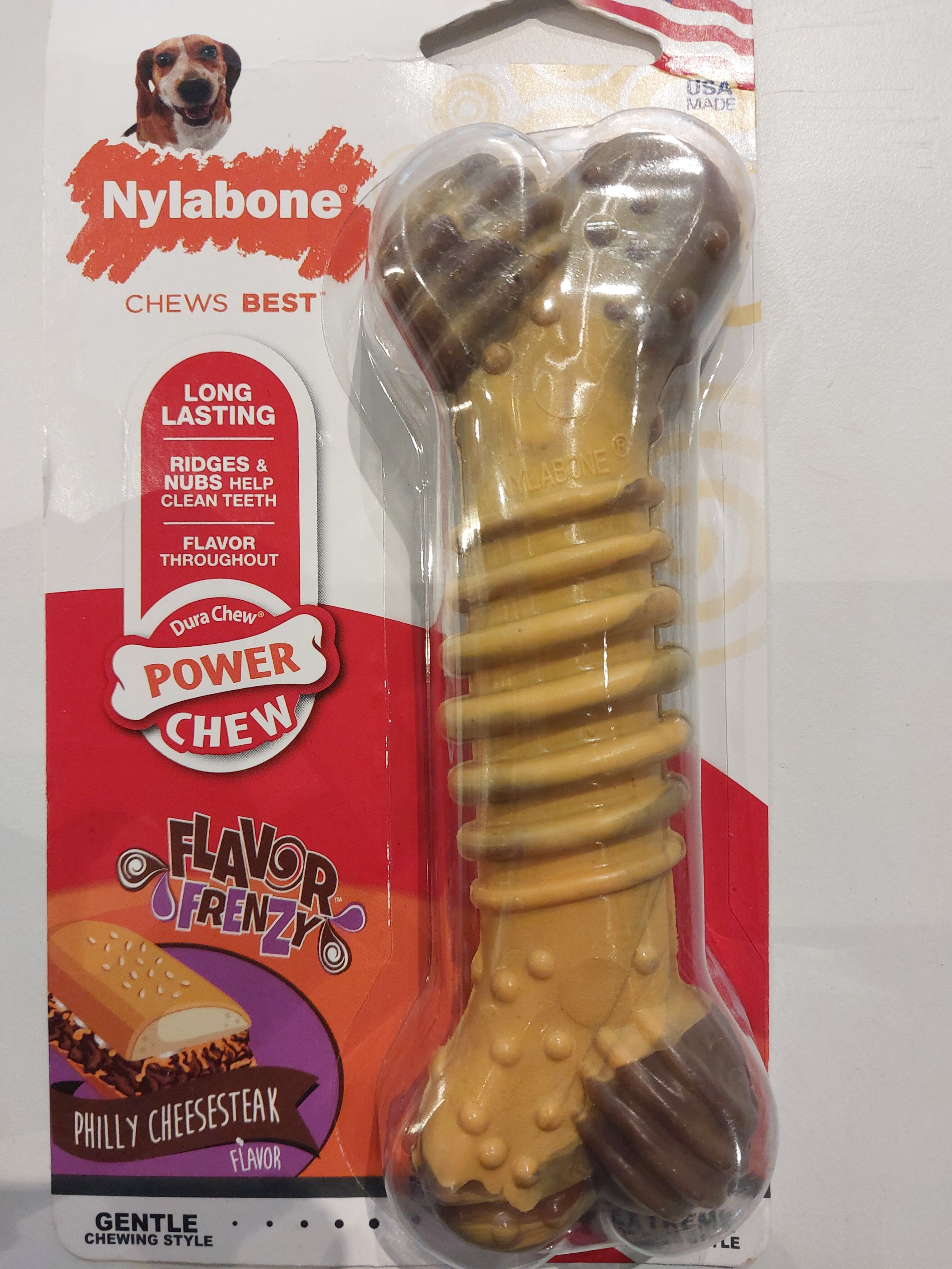 Nylabone Nylabone Power Chew Flavor Frenzy Textured Bone M