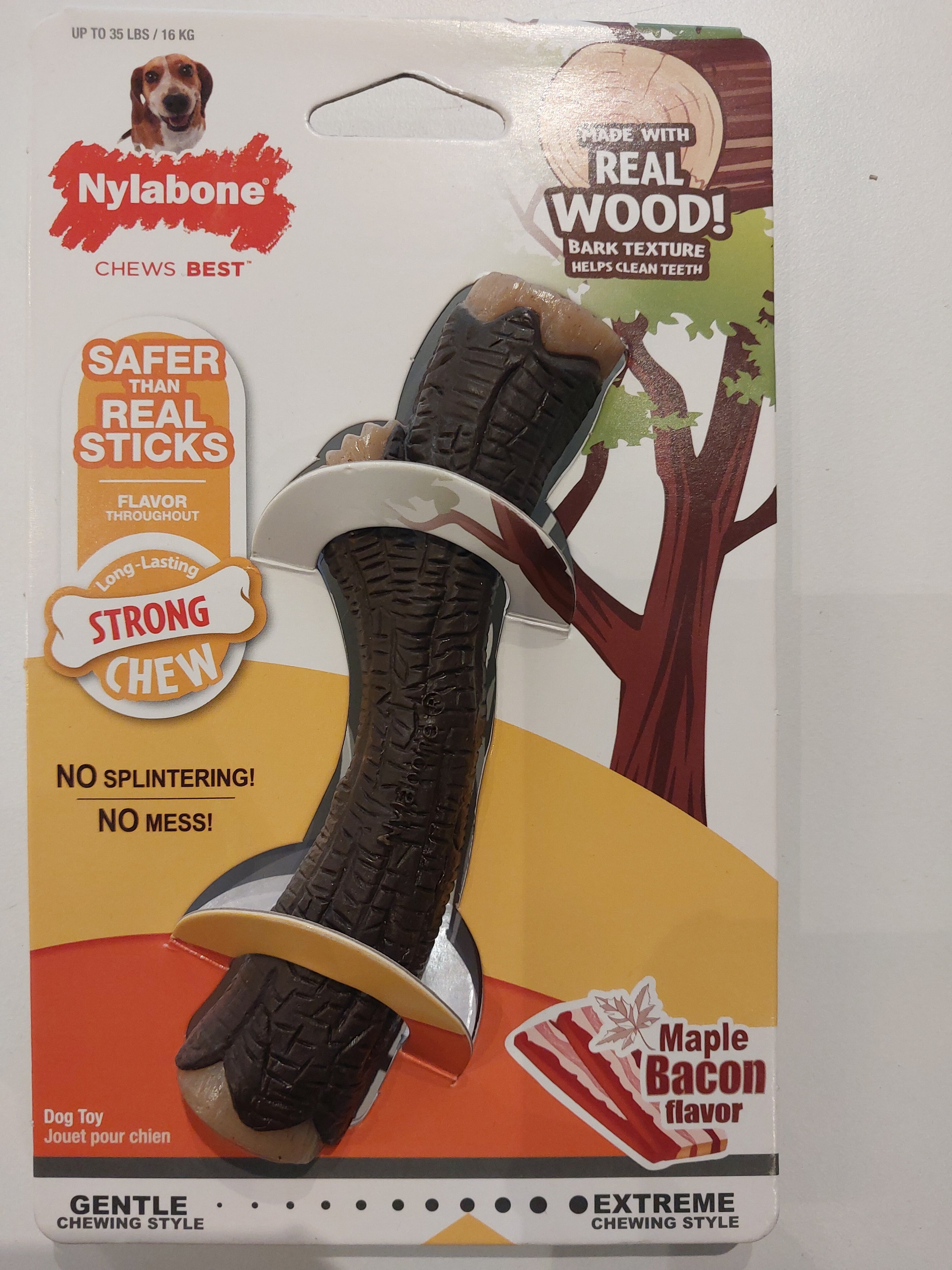 Nylabone Nylabone Strong Chew Real Wood Stick-M