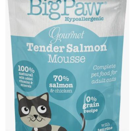 Big Paw Gourmet Atlantic Salmon Mousse Cat gravy food 85 gms