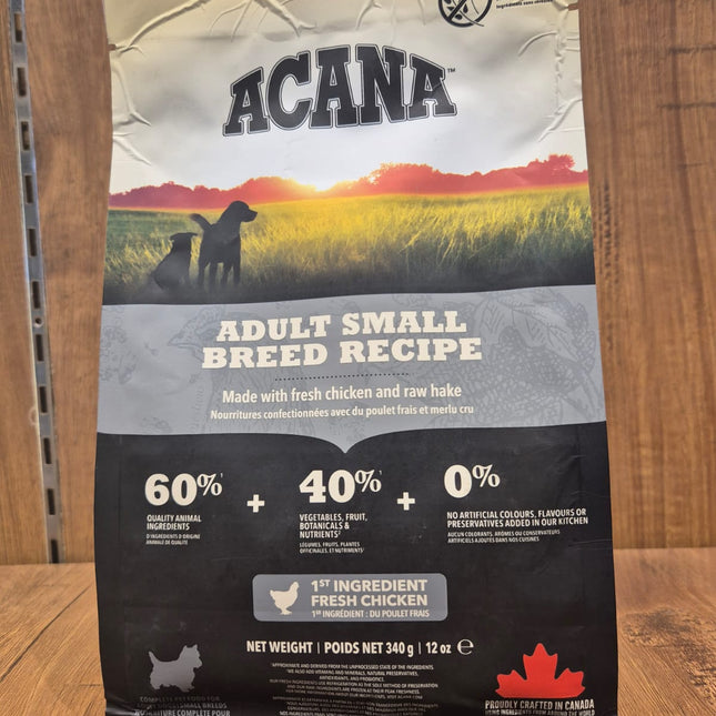 Acana Adult Small Breed Dog Food- trail pack 340 gms