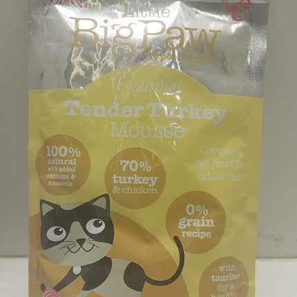 Big Paw Gourmet Tender Turkey Mousse Cat gravy food 85 gms
